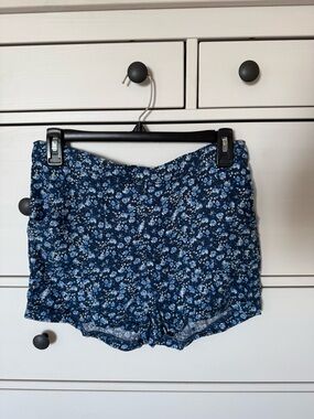 Abercrombie & Fitch Navy Blue Floral High-Waist Women’s Shorts